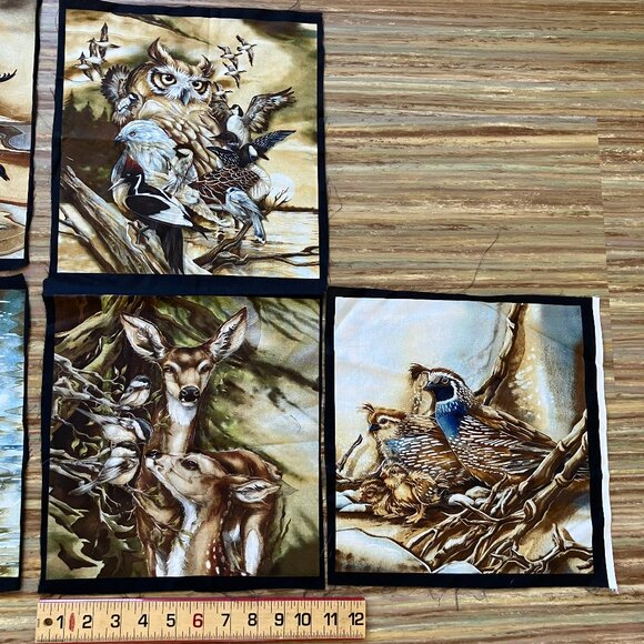 Jody Bergsma North American Wildlife & Birds Fabric Panels 7 Designs 11" Squares - Picture 5 of 6